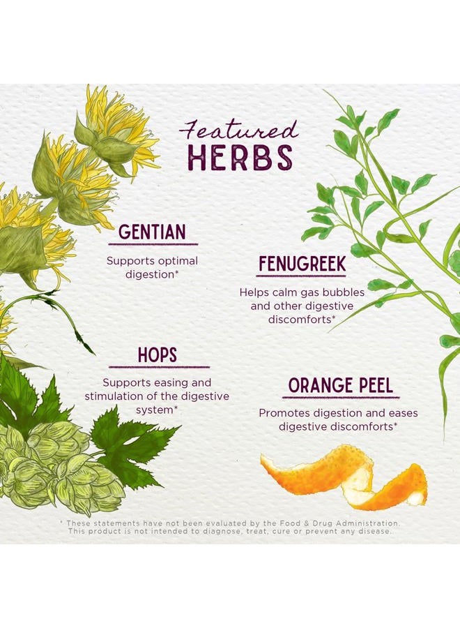 Wishgarden أعشاب باداس بيتيرز - بيتيرز هضمية طبيعية بالكامل مصنوعة من جذر الجنطيانا، قشر البرتقال وبذور الحلبة، بيتيرز للهضم تحفز وظيفة إنزيمات الهضم، بيتيرز سويدية، 2 أونصة - Image 4