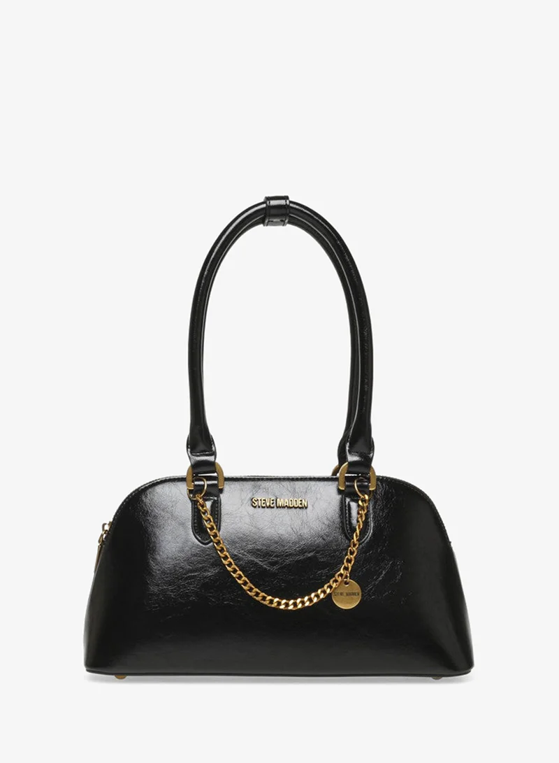 ستيف مادن Blevy Black Women's Chain-Detail Shoulder Bag