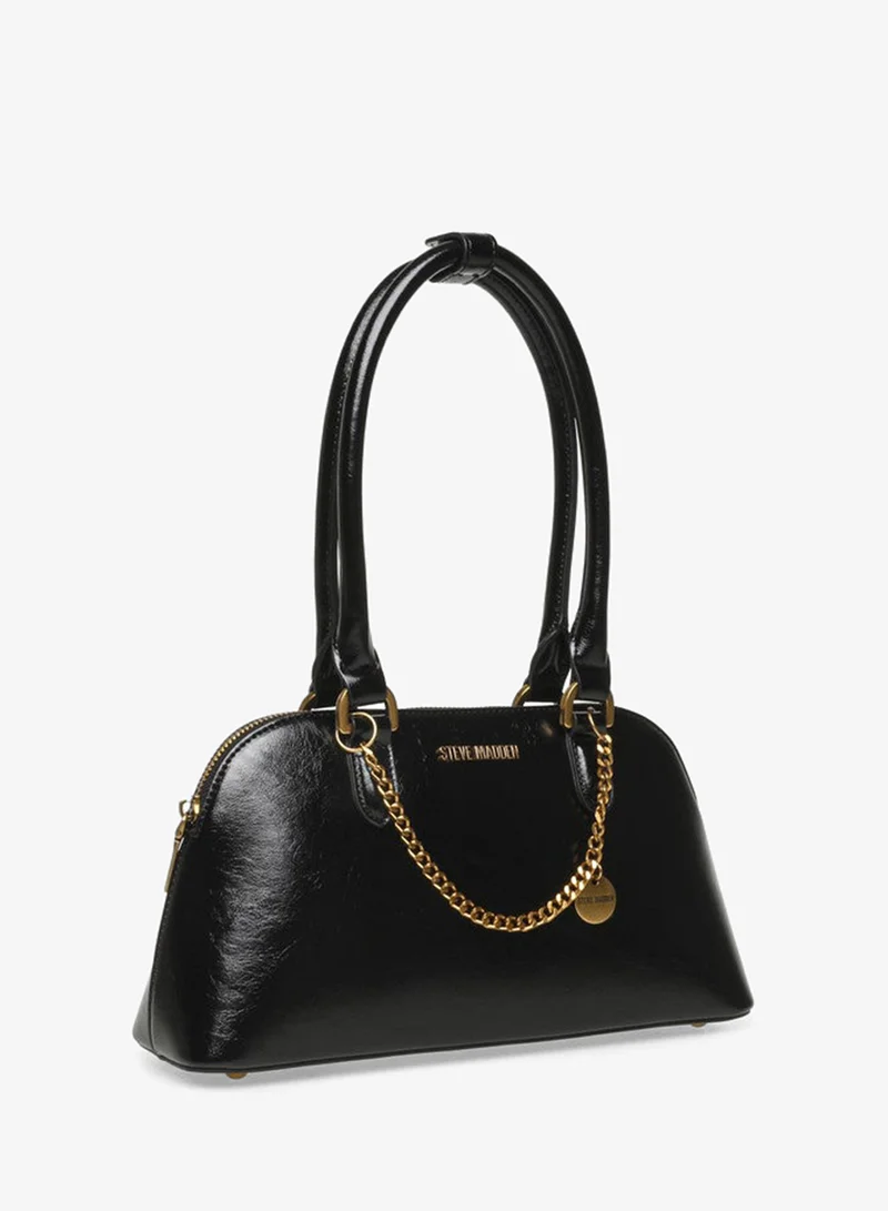 ستيف مادن Blevy Black Women's Chain-Detail Shoulder Bag