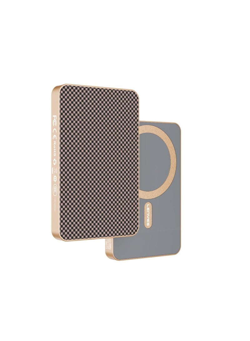 لينيس بنك الطاقة اللاسلكي المغناطيسي فائق النحافة Lenyes P32 بسعة 5000 مللي أمبير مع شحن سريع بقوة 20 واط بتقنية PD - Image 1