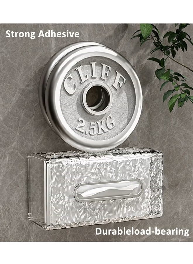 هومستر حامل المناديل المعلق على الحائط، موزع المنظم للورق بنمط الجليسر، صندوق تخزين مناديل كبير للمطبخ، الحمام، المنزل، المكتب، شفاف - Image 4