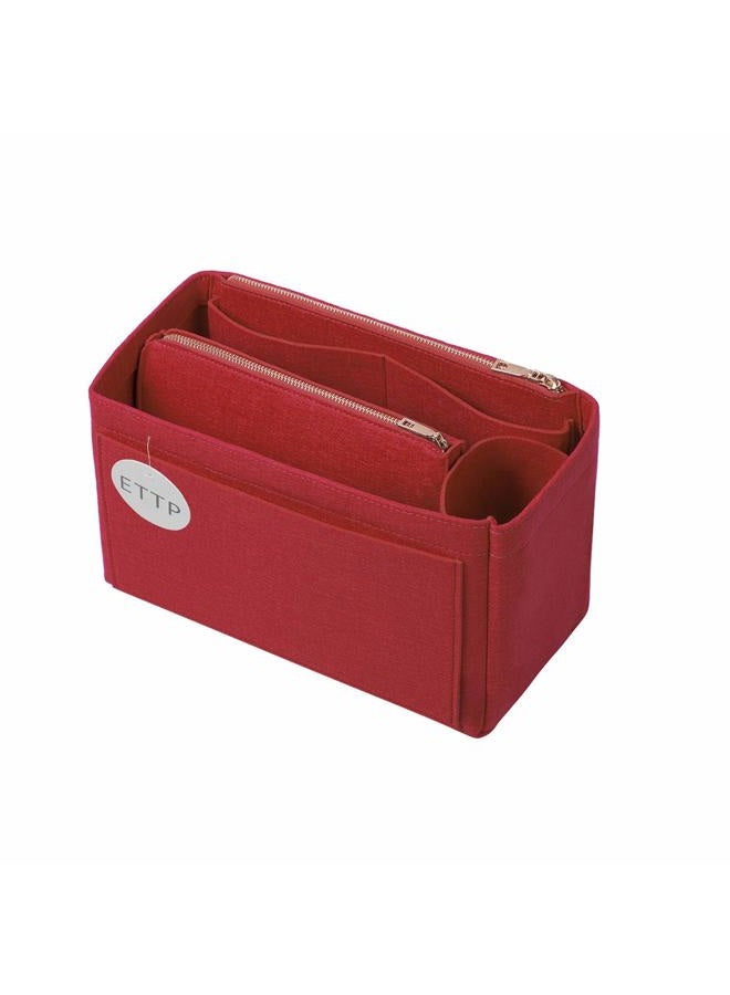 ETTP Purse Organizer, Felt Bag Organizer Insert For Speedy, Neverfull, Tote, Handbag, 8 Colors 5 Sizes (X-Large, Red) - Image 1