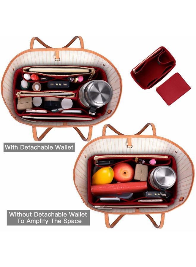 ETTP Purse Organizer, Felt Bag Organizer Insert For Speedy, Neverfull, Tote, Handbag, 8 Colors 5 Sizes (X-Large, Red) - Image 5