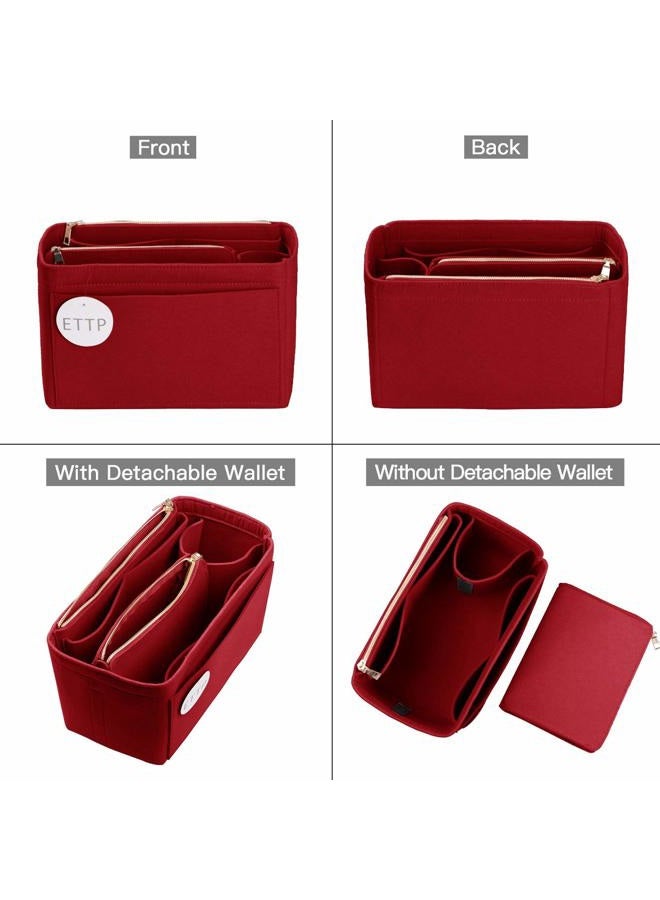 ETTP Purse Organizer, Felt Bag Organizer Insert For Speedy, Neverfull, Tote, Handbag, 8 Colors 5 Sizes (X-Large, Red) - Image 3