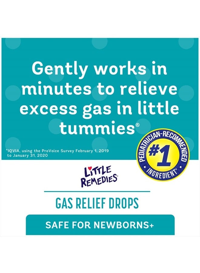 Little Remedies قطرات تخفيف الغازات، بنكهة التوت الطبيعية، آمنة للأطفال حديثي الولادة، 1 أونصة سائلة - Image 2