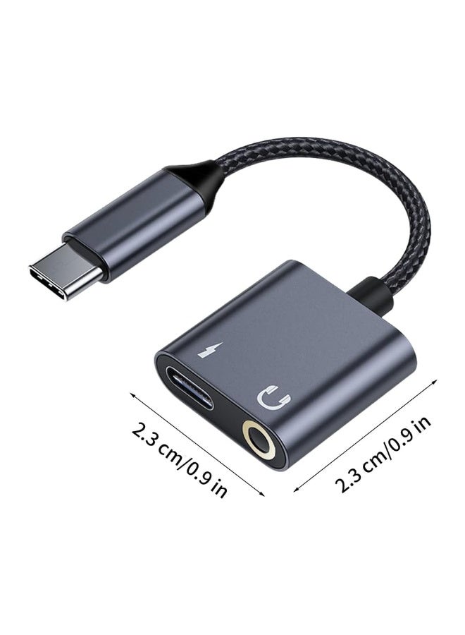 FDTY USB C to 3.5mm Adapter - Type C Headphone Dongle, 2-in-1 Fast Charging Audio Cable, Function USB Type Cs Adapter for Phones Tablets - Image 2