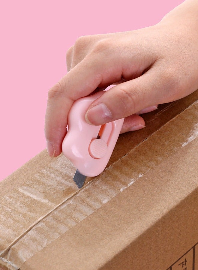 Generic 6 Pieces Mini Color Cloud Shaped Utility Knives, Retractable Cute Mini Utility knife, Cartoon Cute Box Opener, Mini Slides Open for Letter Opening Paper Cutting DIY Crafts (Cloud)  - Image 4