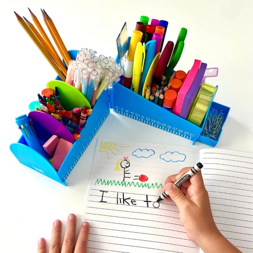 Hand2Mind Junior Flexible Modular Desk Organizer  Top Organizer with Pencil Holder Teacher  School Supplies - Image 5