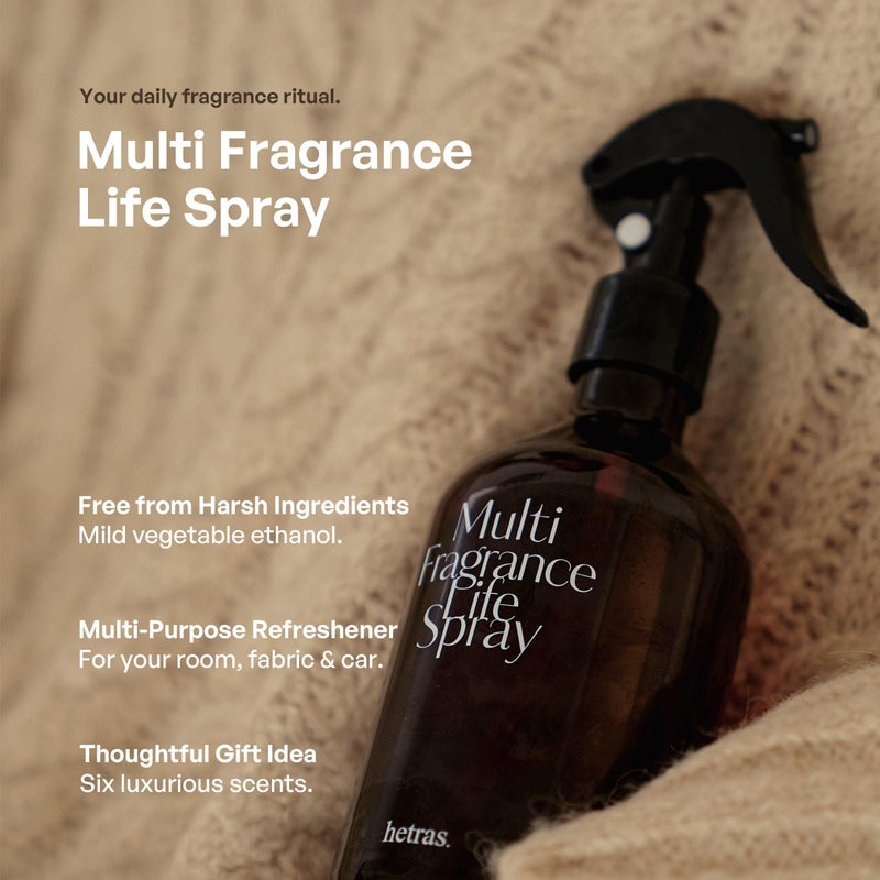 hetras. hetras Multi Fragrance Life Spray 10.14 fl oz x 2 Pack | Hotel Wood - Luxurious Forest Scent | Non-Aerosol Odor Freshener Room Mist for Room, Closet, Fabric | Infused with Essential Oils - Image 3