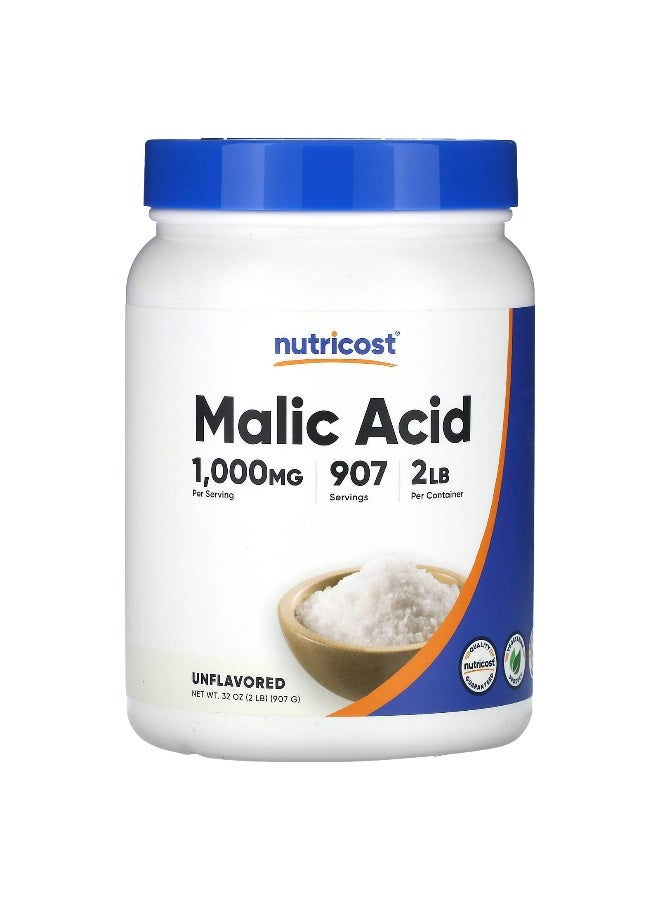 Nutricost, Malic Acid, Unflavored, 32 oz (907 g) (Packaging may vary) - Image 1