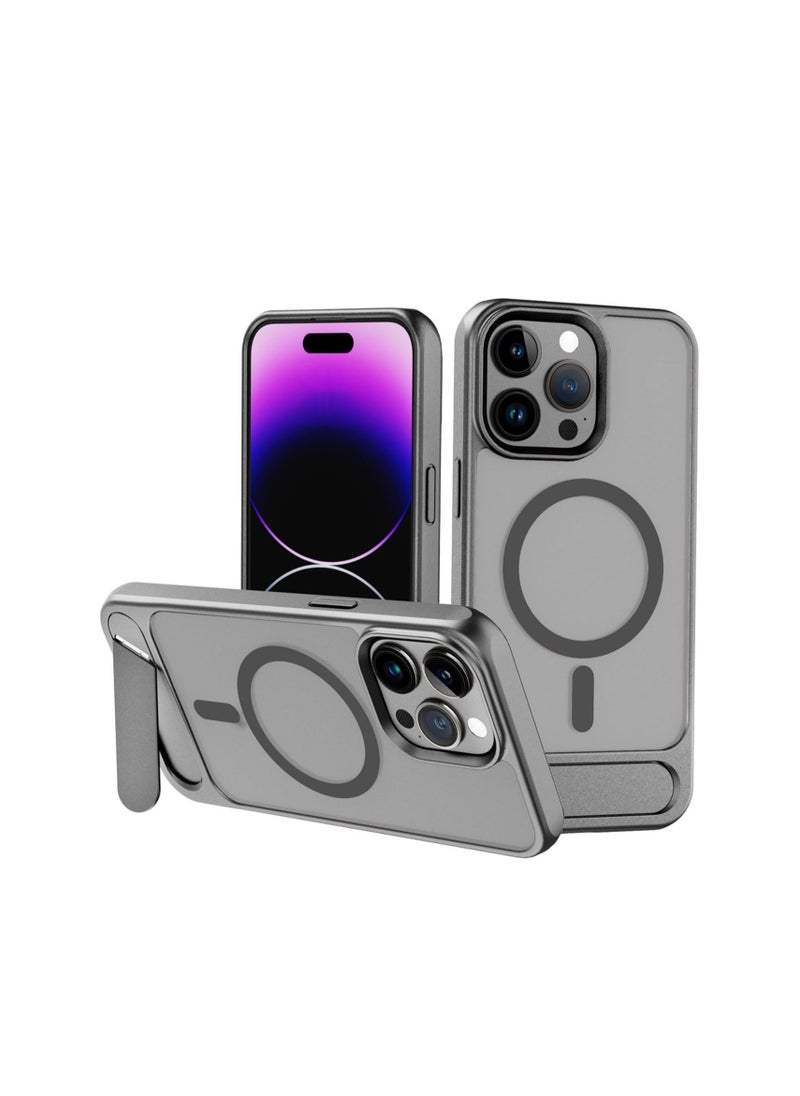Generic Case for iPhone 16 Pro Max ,Strong Magnetic Stand Phone Cover Drop Protection  Case, titanum iPhone 16 Pro Max Case Strong Magnetic Stand Drop Case Titanium Phone Cover Magnetic Phone iPhone Case St  - Image 1