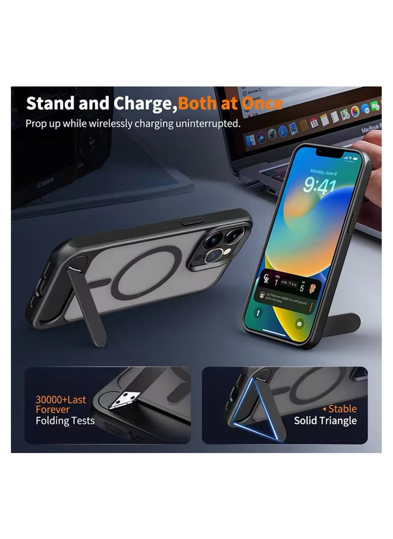 Generic Case for iPhone 16 Pro Max ,Strong Magnetic Stand Phone Cover Drop Protection  Case, titanum iPhone 16 Pro Max Case Strong Magnetic Stand Drop Case Titanium Phone Cover Magnetic Phone iPhone Case St  - Image 4