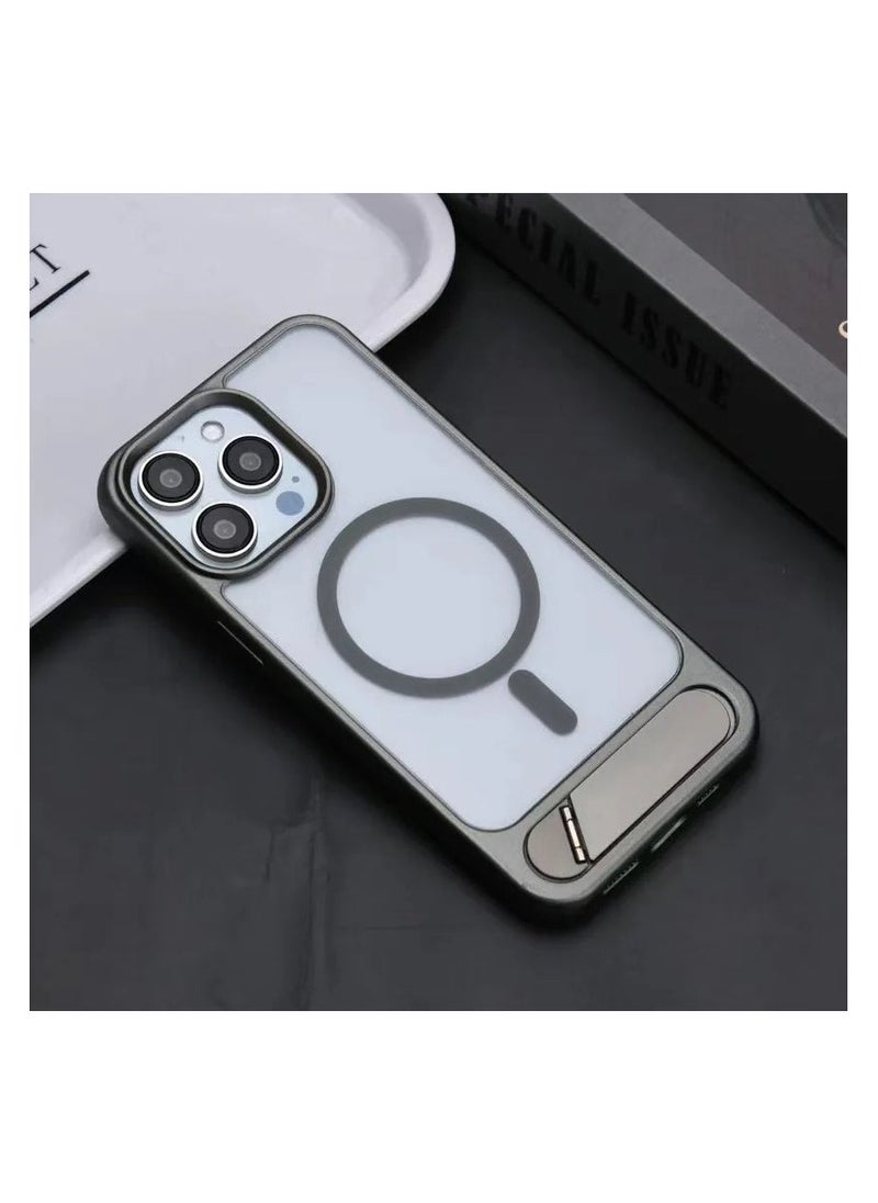Generic Case for iPhone 16 Pro Max ,Strong Magnetic Stand Phone Cover Drop Protection  Case, titanum iPhone 16 Pro Max Case Strong Magnetic Stand Drop Case Titanium Phone Cover Magnetic Phone iPhone Case St  - Image 3