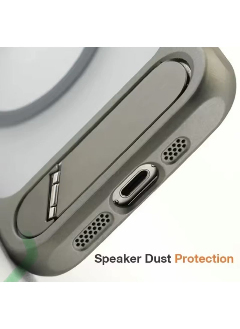 Generic Case for iPhone 16 Pro Max ,Strong Magnetic Stand Phone Cover Drop Protection  Case, titanum iPhone 16 Pro Max Case Strong Magnetic Stand Drop Case Titanium Phone Cover Magnetic Phone iPhone Case St  - Image 2