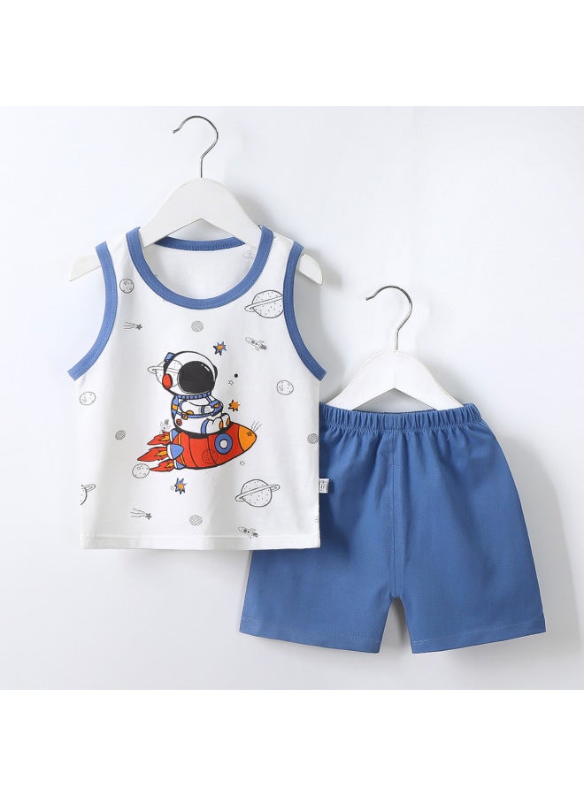 Children's Vest Suit Cotton Summer New Boys Sleeveless Clothes Baby Clothing Children's Clothing