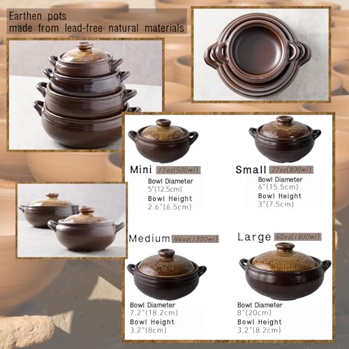 BALWOO Korean Pot [Buncheong] MUD GLAZE Earthenware Ttukbaegi, Natural Ceramic Clay Cooking Pot Casserole, Heat Resistant Ceramic Earthen Pot, Zero-Crack Stone Bowl Stockpot Soup Cookware, Pottery - Image 5