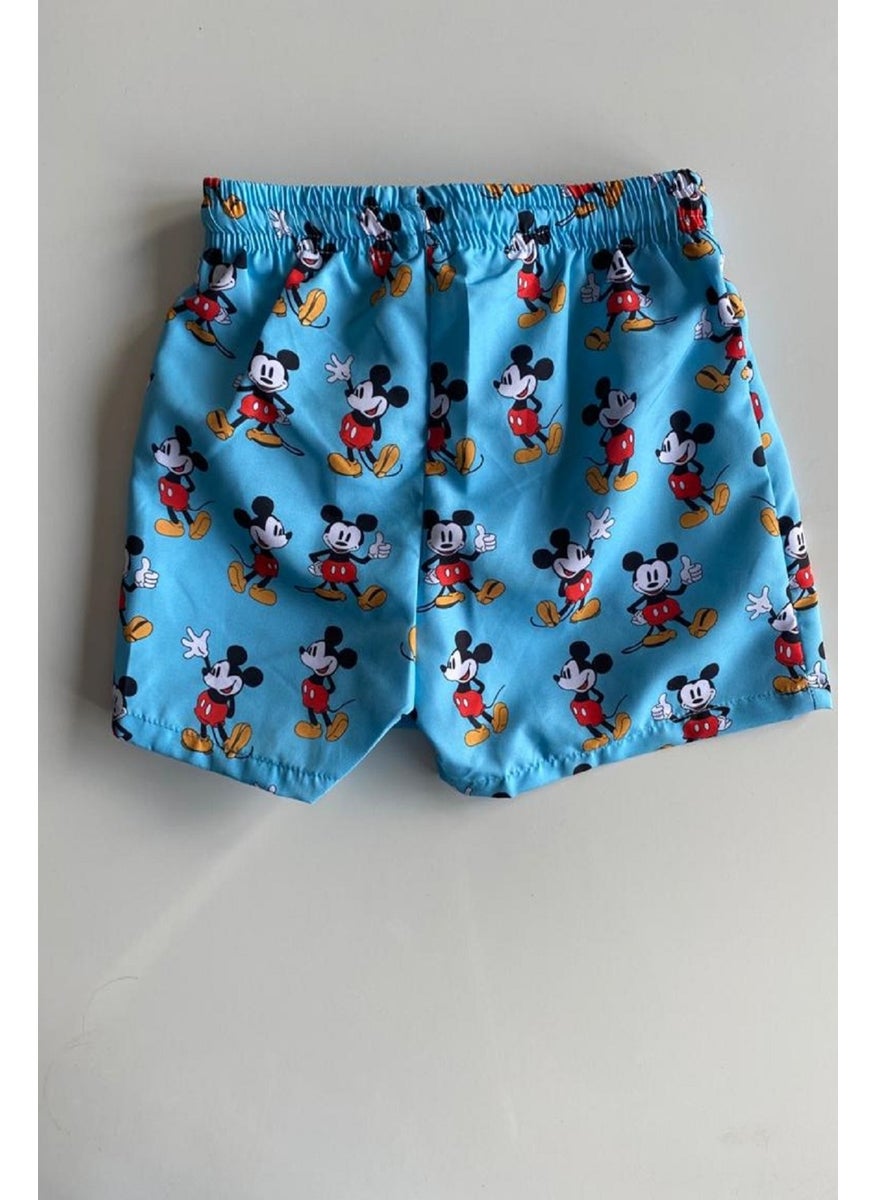 Podium Giyim - Podium Clothing New Season Kids Men's Patterned Quick Drying Mesh Shorts Swimsuit - Image 1