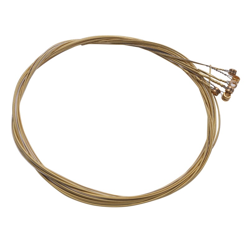 Acoustic Guitar Strings: 6 Piece Set, Clear Bright Sound, Stainless Steel Core - Durable Copper Alloy Wrap, Balanced Tension for Professional Musicians & Folk Music Performance - Image 1