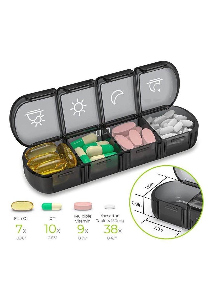Generic Weekly Pill Organizer 4 Times a Day, Large Pill Box 7 Day Medicine Organizer Pill Case,Light-Proof Daily Pill Box,Portable Travel Pill Case for Medication, Vitamins, Fish Oils,Supplements  - Image 2