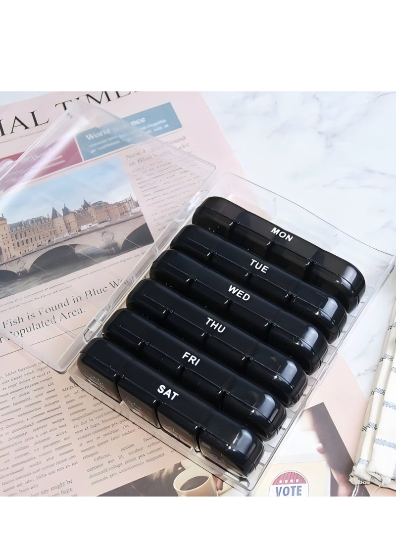 Generic Weekly Pill Organizer 4 Times a Day, Large Pill Box 7 Day Medicine Organizer Pill Case,Light-Proof Daily Pill Box,Portable Travel Pill Case for Medication, Vitamins, Fish Oils,Supplements  - Image 1