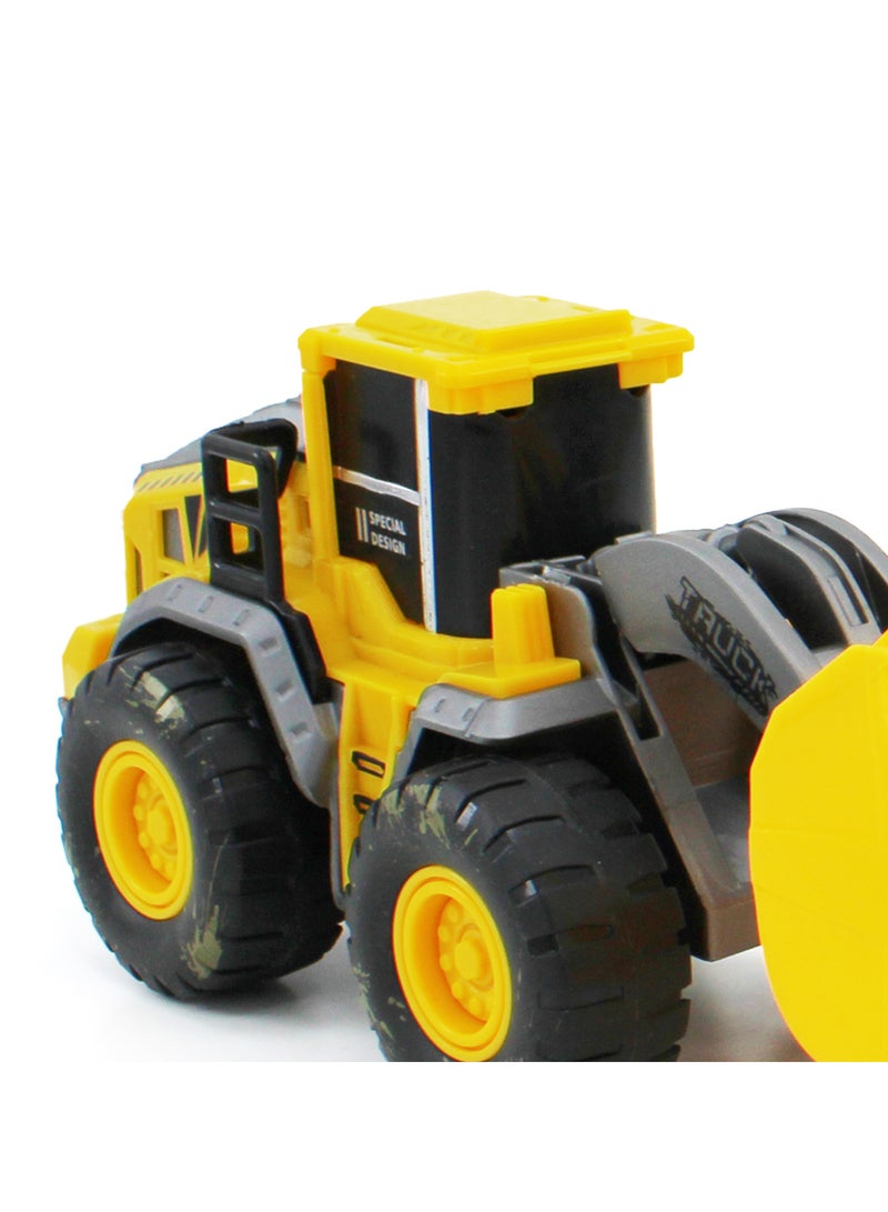 مجموعة ألعاب الحفارات البلاستيكية والبلدوزر للأطفال من عمر 3 سنوات فما فوق، مثالية للعب في الهواء الطلق والمغامرات الخيالية ومركبات البناء الممتعة للتعلم المبكر للبناة الصغار - Image 2