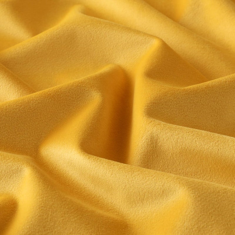 Mixhug Set of 2 Cozy Velvet Square Decorative Throw Pillow Covers for Couch and Bed, Mustard Yellow, 18 x 18 Inches - Image 4