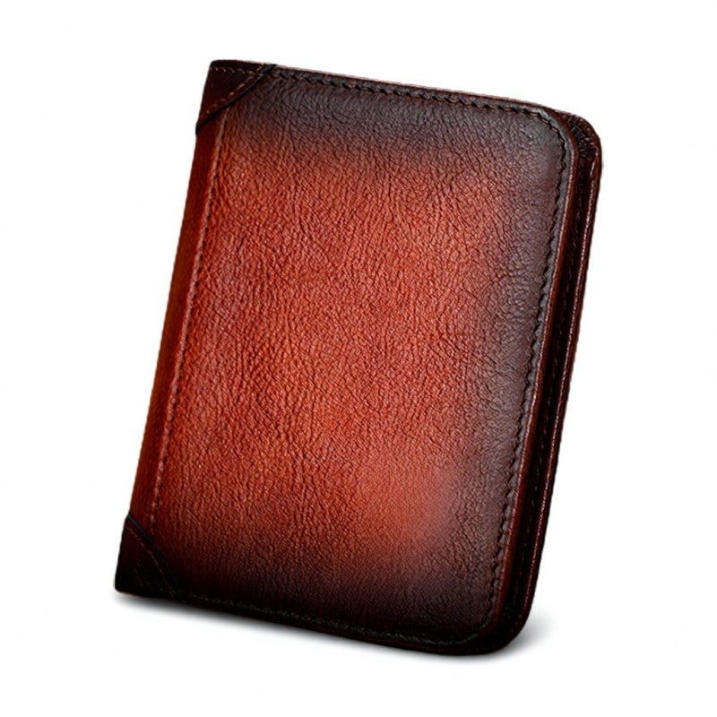 بول كابتن محفظة جلدية أصلية قابلة للطي بشكل مزدوج مع حجب RFID بتصميم كلاسيكي للرجال، تحتوي على 11 جيبًا للبطاقات وجيبين للنقود - بلون بني مصفر بملمس رجعي للاستخدام اليومي والسفر كهدية - Image 1