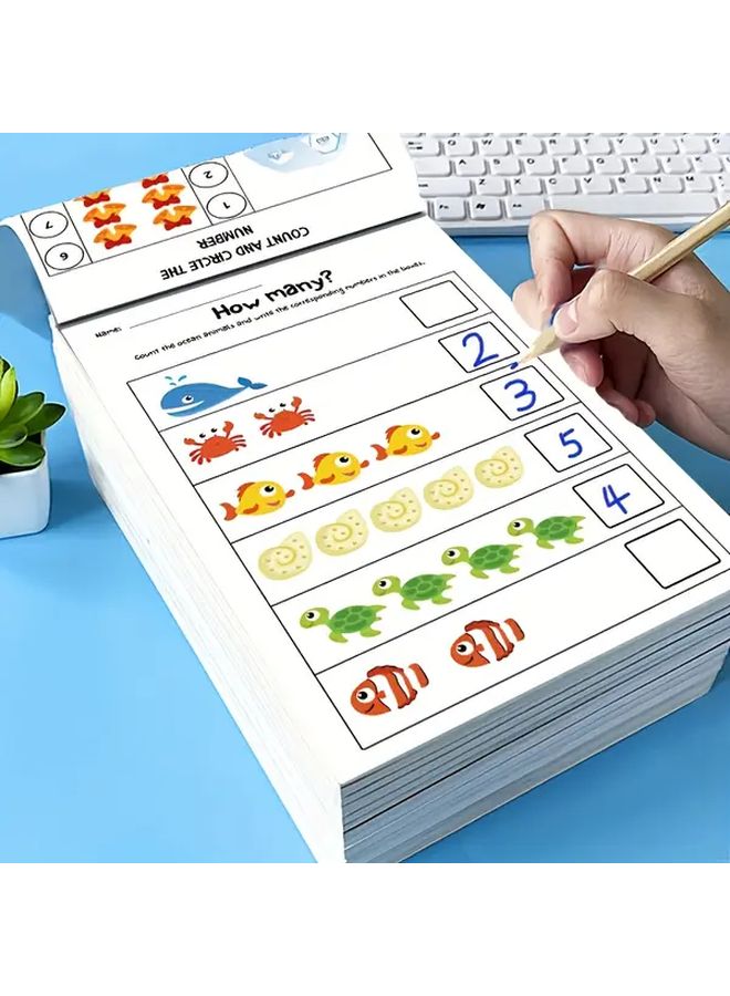 كتاب الرياضيات للجمع والطرح ضمن العشرة - كتاب تدريبي تلوين - تعليمي - Image 4