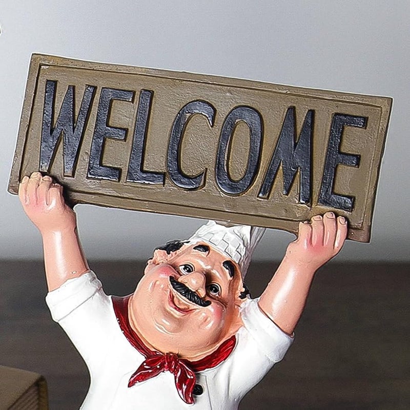 2 Pack Chef Hands Up Welcome Sign Little Chef Decor For Home Kitchen Coffee Shop - Image 5