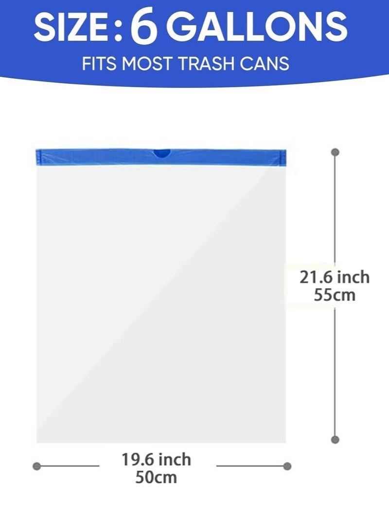 YOONISPRO 90 Count Trash Bags, 6 Gallons Drawstring Garbage Bags for Office, Living Room, Kitchen and Bathroom Trash Cans- Thickened, Stretchy, Unscented, 55x50cm/21.6x19.6in - Image 2