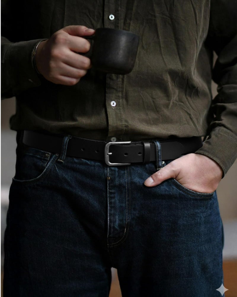 CHAOREN Mens Belts Leather - 35mm Genuine Leather Belt for Jeans - Men Gift for Casual Dress - Image 5