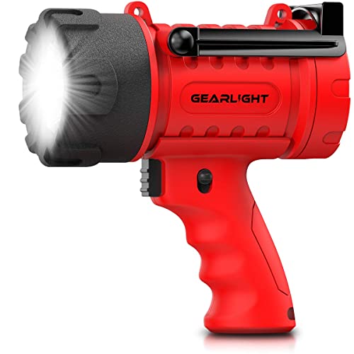 GearLight Waterproof LED Spotlight Flashlight Father's Day Gifts for Dad - High Lumen Spot Light for Outdoor Camping Accessories, Boating Gifts for Men, Husband, Floating Handheld Flash Lights - Image 1