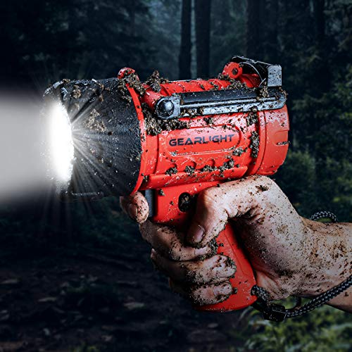 GearLight Waterproof LED Spotlight Flashlight Father's Day Gifts for Dad - High Lumen Spot Light for Outdoor Camping Accessories, Boating Gifts for Men, Husband, Floating Handheld Flash Lights - Image 2