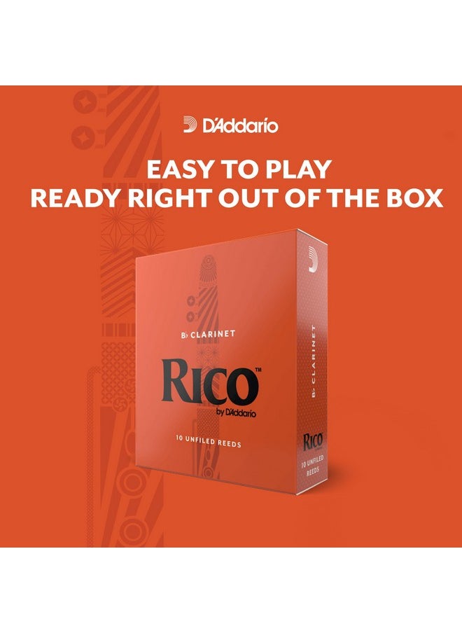 D'Addario D’Addario Woodwinds - Rico Bb Clarinet Reeds - RCA0325 - Strength 2.5, 3-pack 