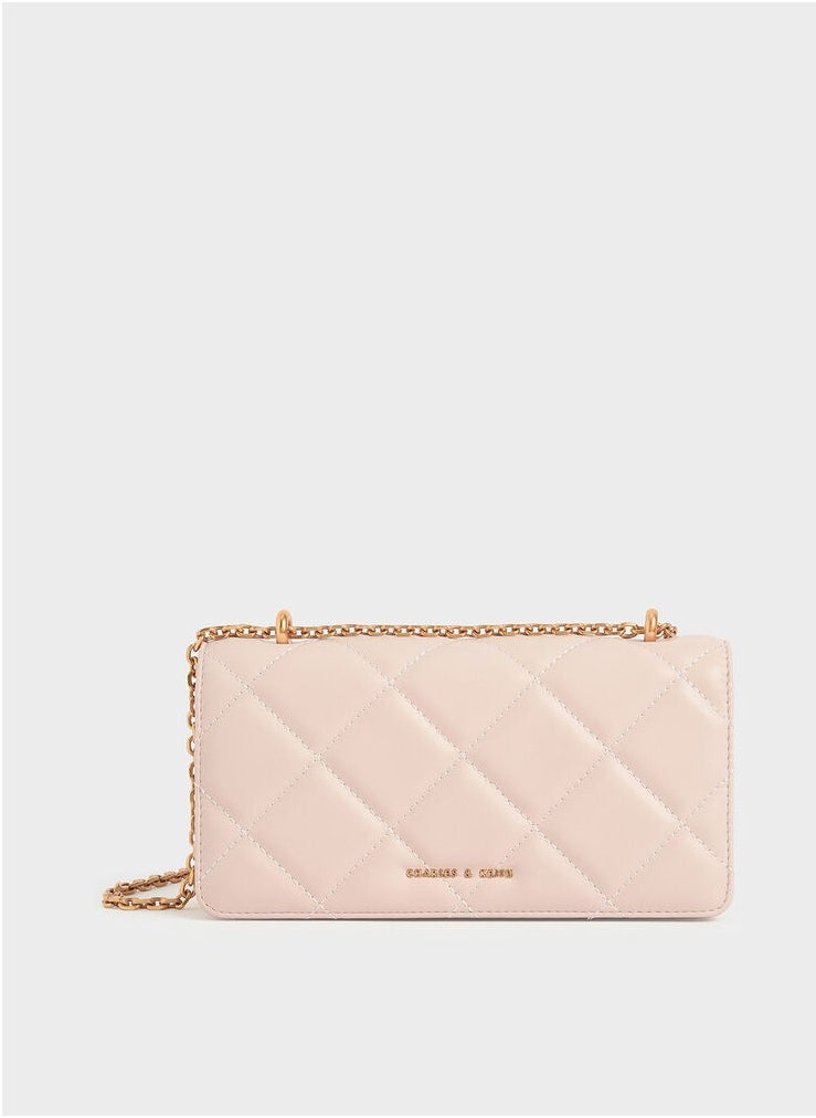 Charles & Keith Paputo Chain Handle Quilted Long Wallet  - Image 1