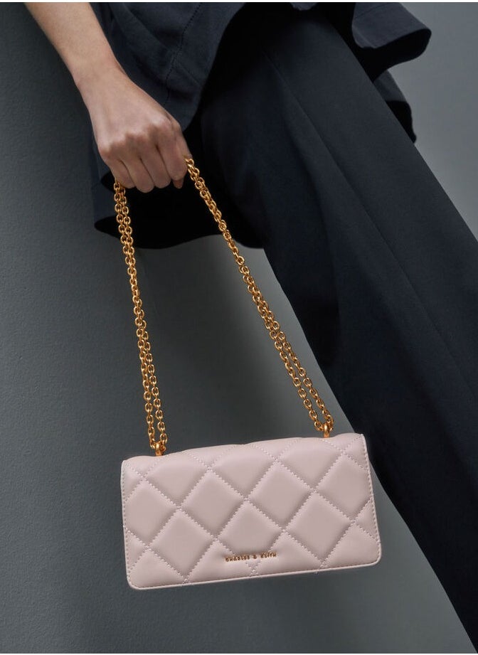 Charles & Keith Paputo Chain Handle Quilted Long Wallet  - Image 2