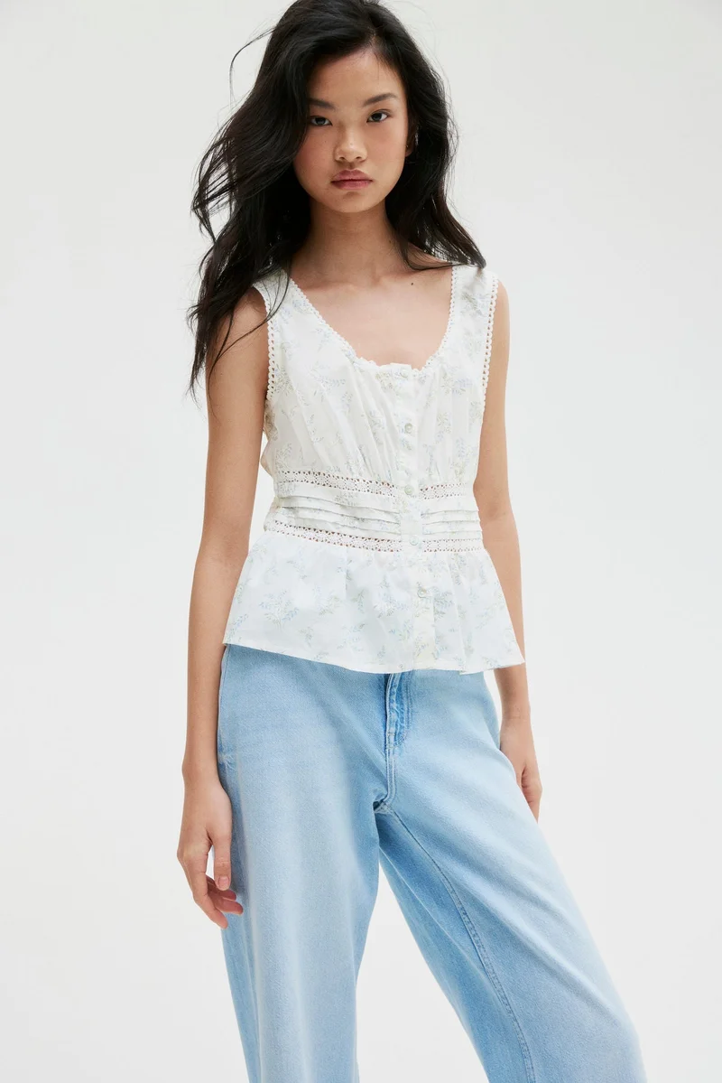 H&M Peplum vest top