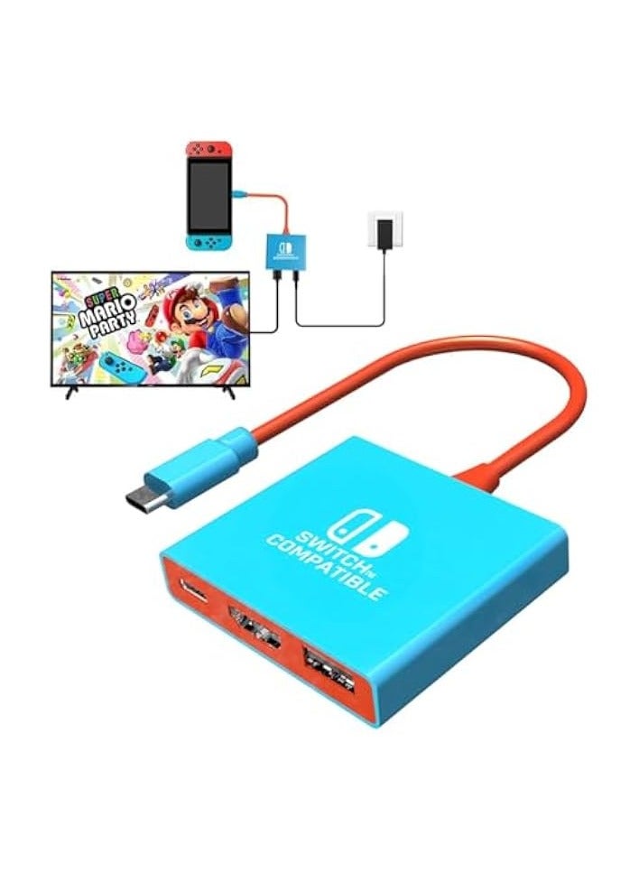 بروماس قاعدة توصيل سويتش لمحطة إرساء نينتندو سويتش، محول تلفزيون محمول يدعم 4K/60 هرتز، وضع قاعدة توصيل التلفزيون المتوافق مع سطح البخار/نينتندو سويتش OLED، قاعدة تبديل للسفر مع منفذ HDMI2.0 USB3.0 - Image 1