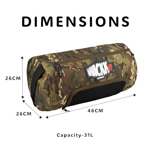 Whackk Track Wild Olive Green 31L |Gym Bags |Fitness Bag|Sports Duffle|Multipurpose Carry Bag |Travel Duffel Bag|Adjustable Strap|Air Ventilated Pocket for Shoes|Unisex|Sports Kit|Kitbag - Image 4