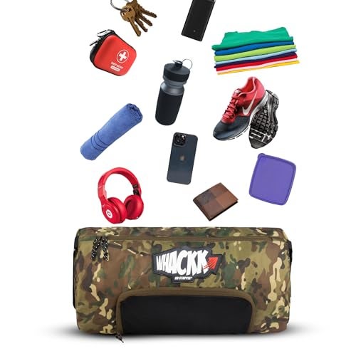 Whackk Track Wild Olive Green 31L |Gym Bags |Fitness Bag|Sports Duffle|Multipurpose Carry Bag |Travel Duffel Bag|Adjustable Strap|Air Ventilated Pocket for Shoes|Unisex|Sports Kit|Kitbag - Image 5