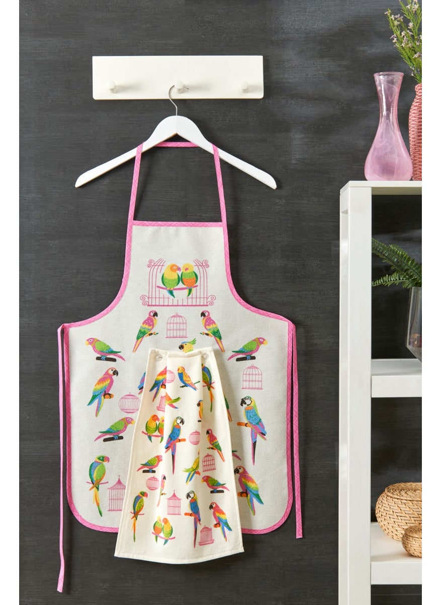 Casnack Parrot Model Liquid Proof Kitchen Apron with Towel  - Image 1