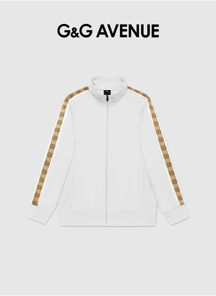 G&G AVENUE - Men stand up collar drawstring sweatshirt with full zipper woven sweatshirt casual autumn and winter with pocket top soft and comfortable long sleeved jacket - Image 1