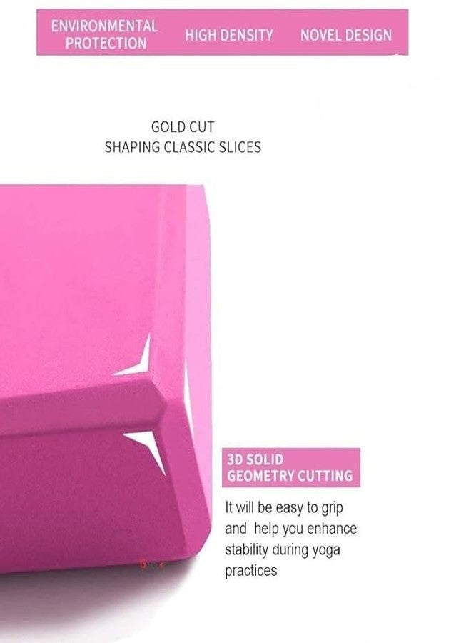 First Choice مكعب يوغا من إسفنج EVA عالي الكثافة من FIRST CHOICE للقوة والتوازن والمرونة، مقاوم للروائح، حجم عادي (3 × 6 × 9 بوصات، مجموعة من قطعة واحدة، وردي) - Image 4