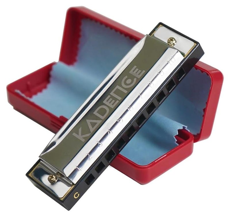 Kadence Daitonic Harmonica T104, Mouth Organ of C 10 Holes,for Kids Adults and Beginners Students,with Hard Case - Image 1