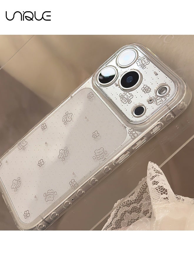 يونيك متوافق مع غطاء iPhone 17 Pro - غطاء هاتف بنمط لطيف - غطاء شفاف للهاتف - للنساء والفتيات، مصنوع من TPU ناعم بامبير مضاد للخدوش ومضاد للصدمات، وحماية كاملة للكاميرا - Image 3