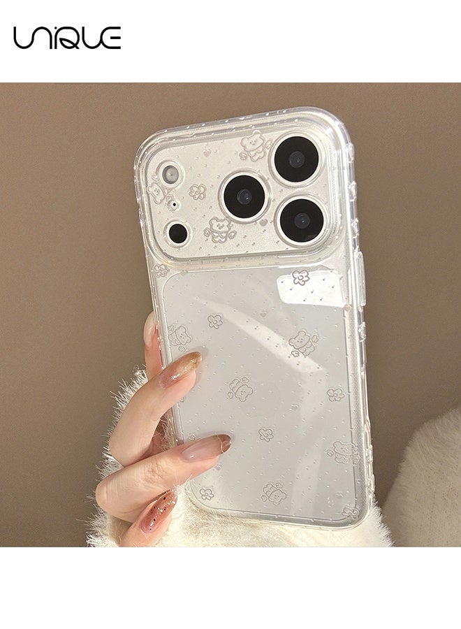 يونيك متوافق مع غطاء iPhone 17 Pro - غطاء هاتف بنمط لطيف - غطاء شفاف للهاتف - للنساء والفتيات، مصنوع من TPU ناعم بامبير مضاد للخدوش ومضاد للصدمات، وحماية كاملة للكاميرا - Image 5