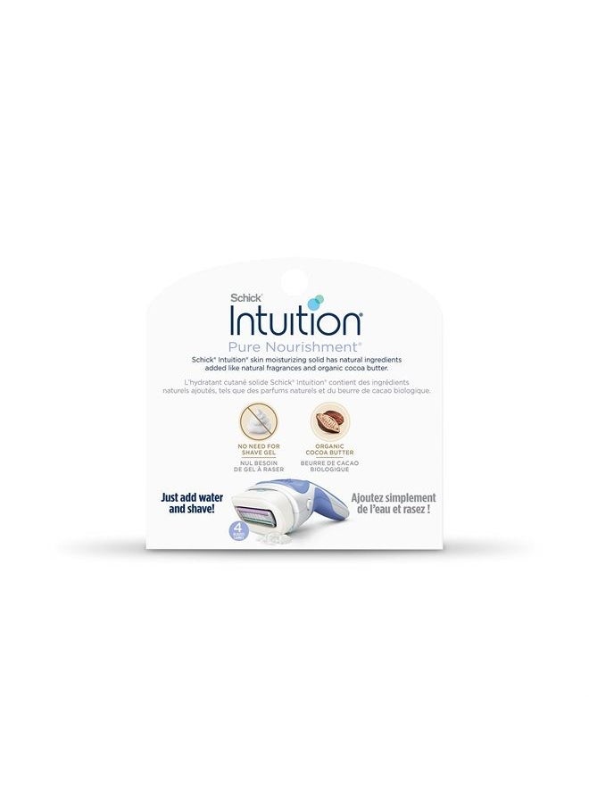 Intuition Schick Intuition Refill, Pure Nourishment Razors for Women | Intuition Razor Blades Refill with Organic Cocoa Butter, 6 Count (Pack of 1) 