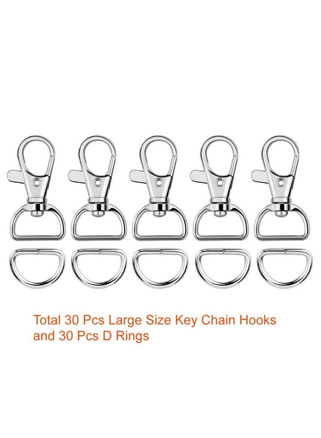 PAXCOO 60Pcs Key Chain Hooks With D Rings For Lanyard And Sewing Projects - Image 2