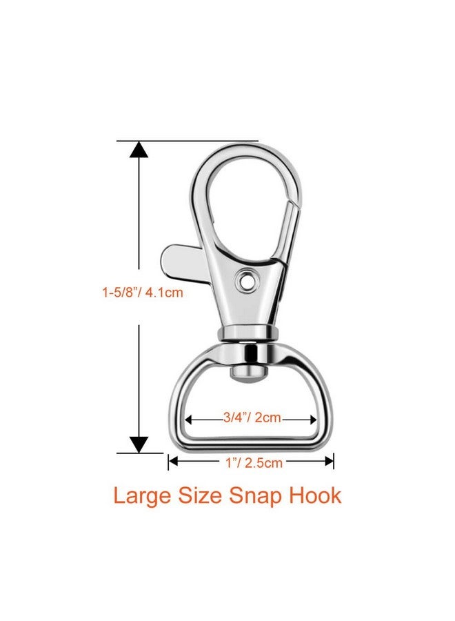 PAXCOO 60Pcs Key Chain Hooks With D Rings For Lanyard And Sewing Projects - Image 3