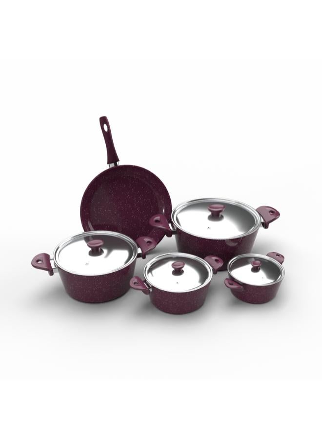 توب شيف مجموعة من 9  قطع أواني طهي من الجرانيت - Image 3